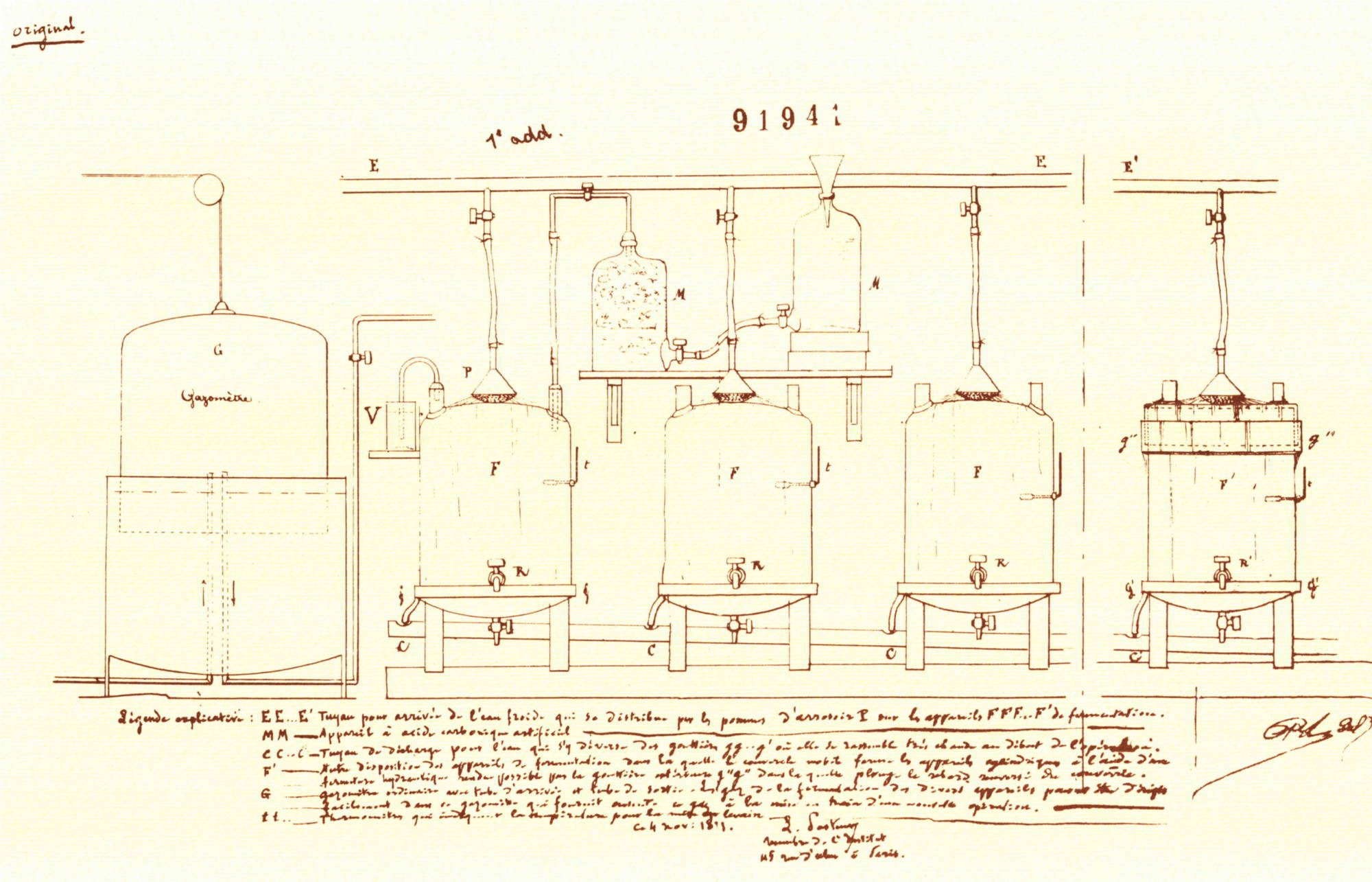 Pasteur Brevet n° 91941 du 28 juin 1871